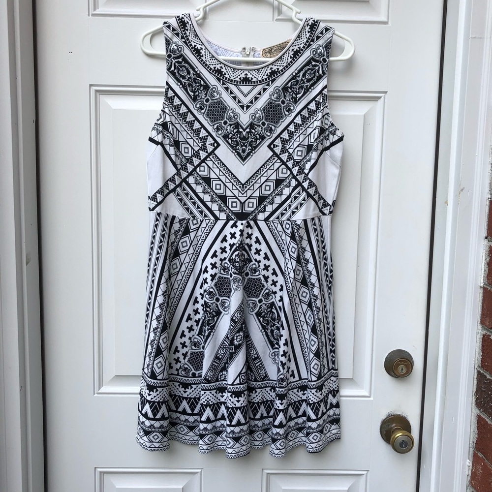 Flying Tomato B&W A-Line Dress